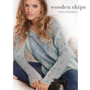 Wooden Ships Stella V-Neck Oversized Lightweight Wool Blend Sweater Size M/L